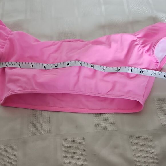 Host Pick Victoria's Secret Off The Shoulder Lightly Padded Swim Top Small Pink - Picture 8 of 16